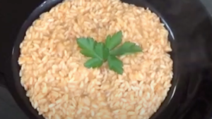 Risotto con crema di gamberi